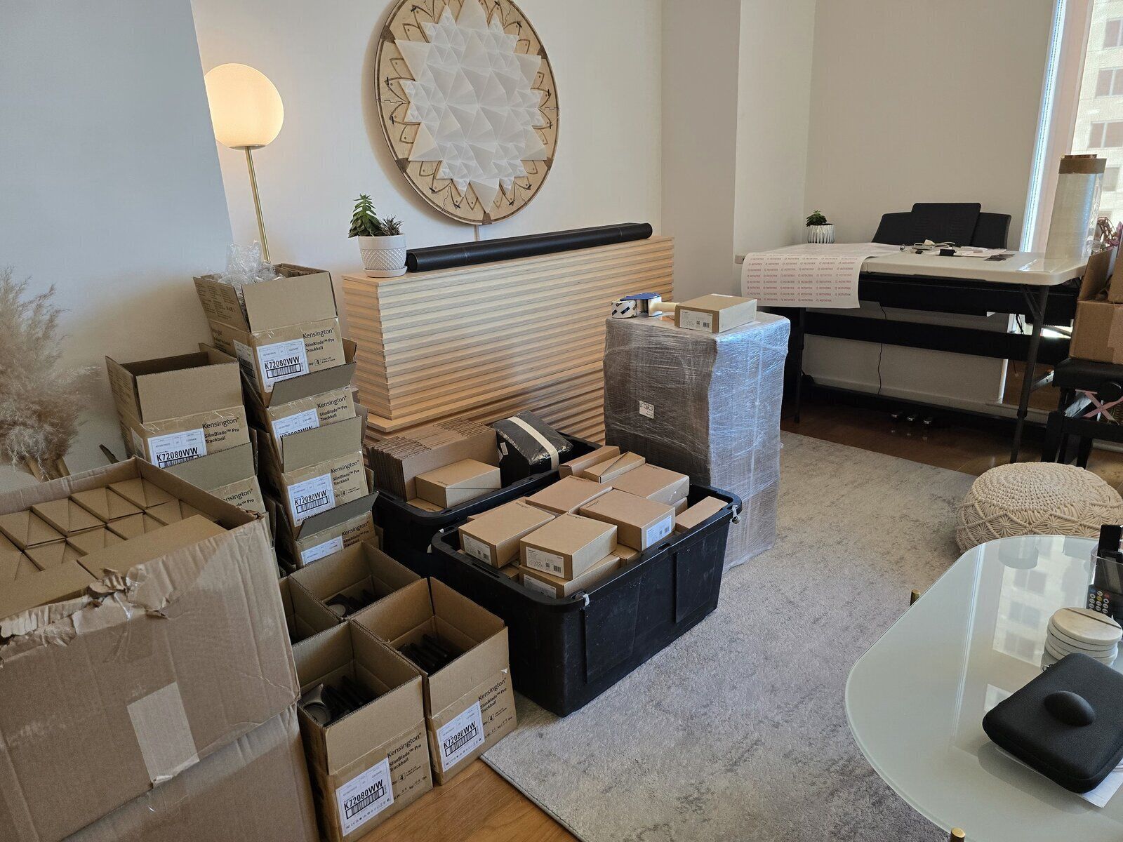 Rotatrix assembly bench — the current state of the living room