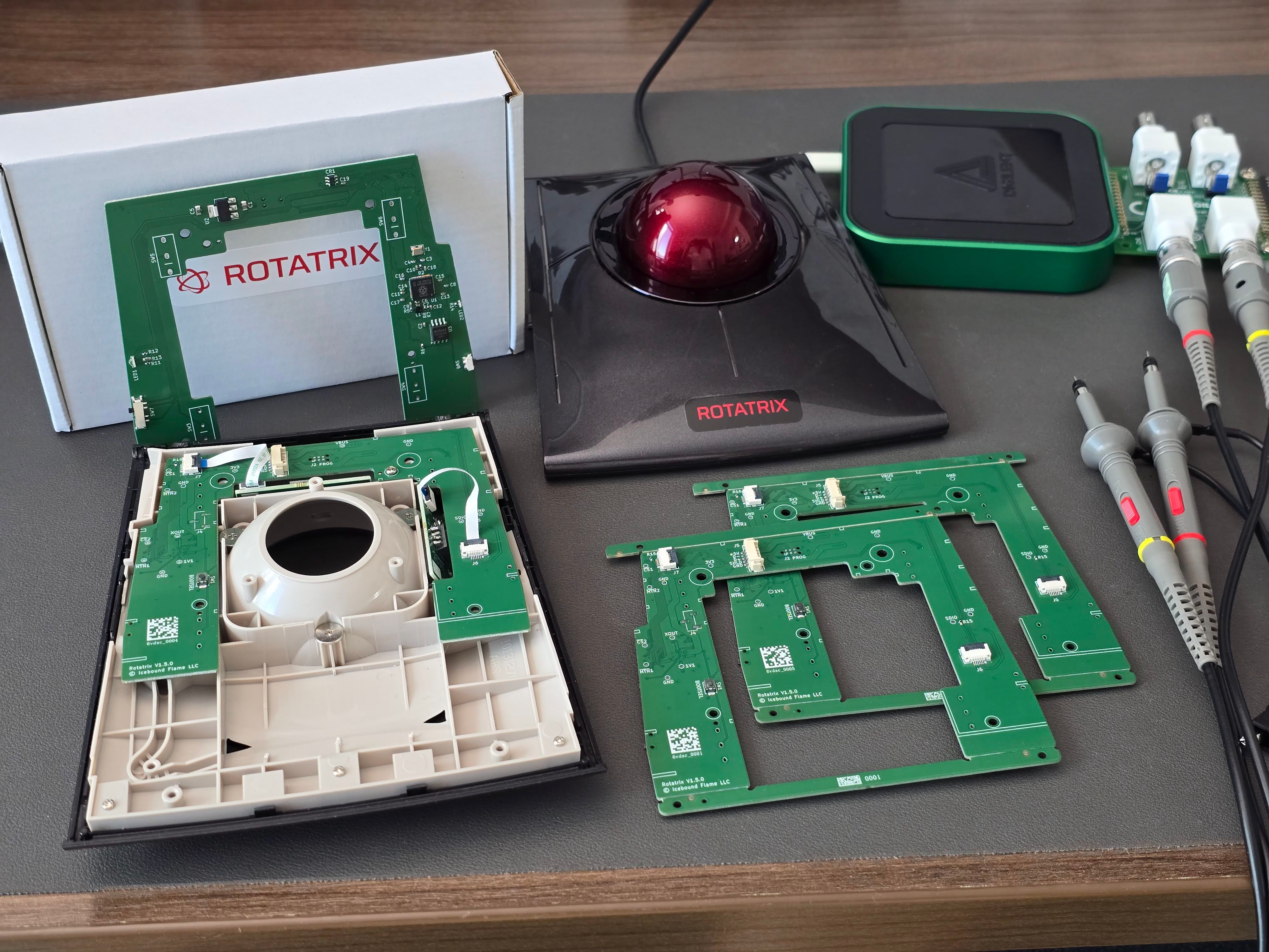 Rotatrix Wired prototype control boards during bench bring-up