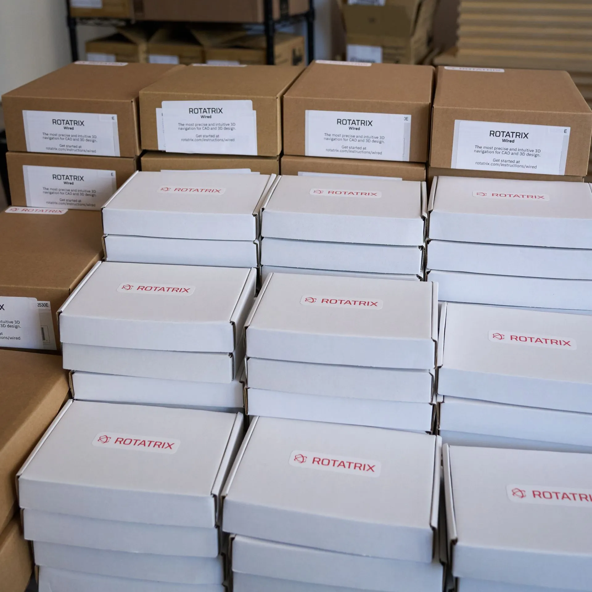 The initial batch of Rotatrix Wired units, shipped earlier this month